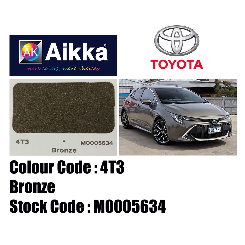 TOYOTA 4T3 BRONZE Aikka 2K Paint / Cat Bancuh Kereta Original Toyota ...