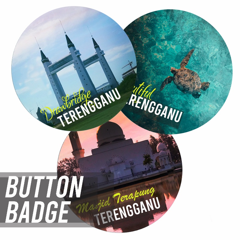 Button Badge Terengganu Penyu Drawbridge Souvenir Gift 50 mm | Shopee ...
