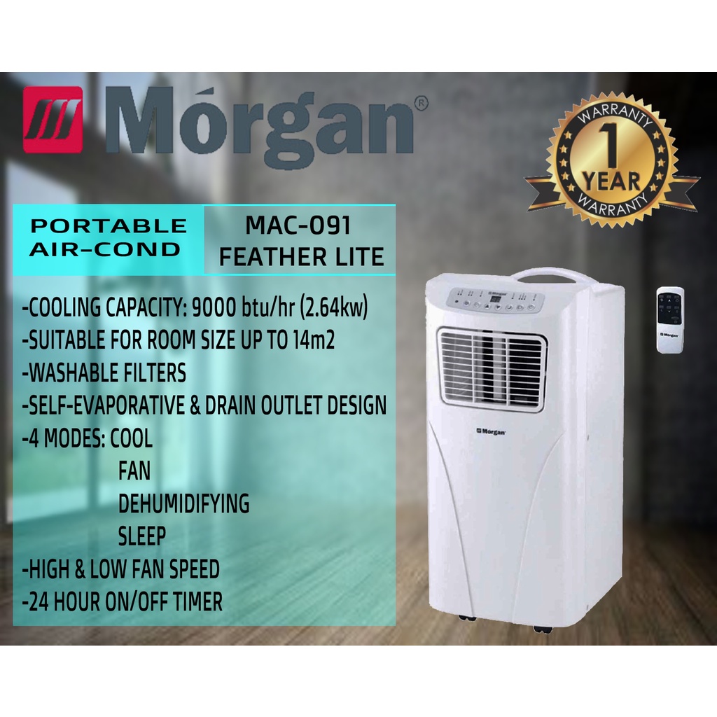 1.0HP PORTABLE AIR CONDITIONER MAC091 FEATHER LITE // MAC093