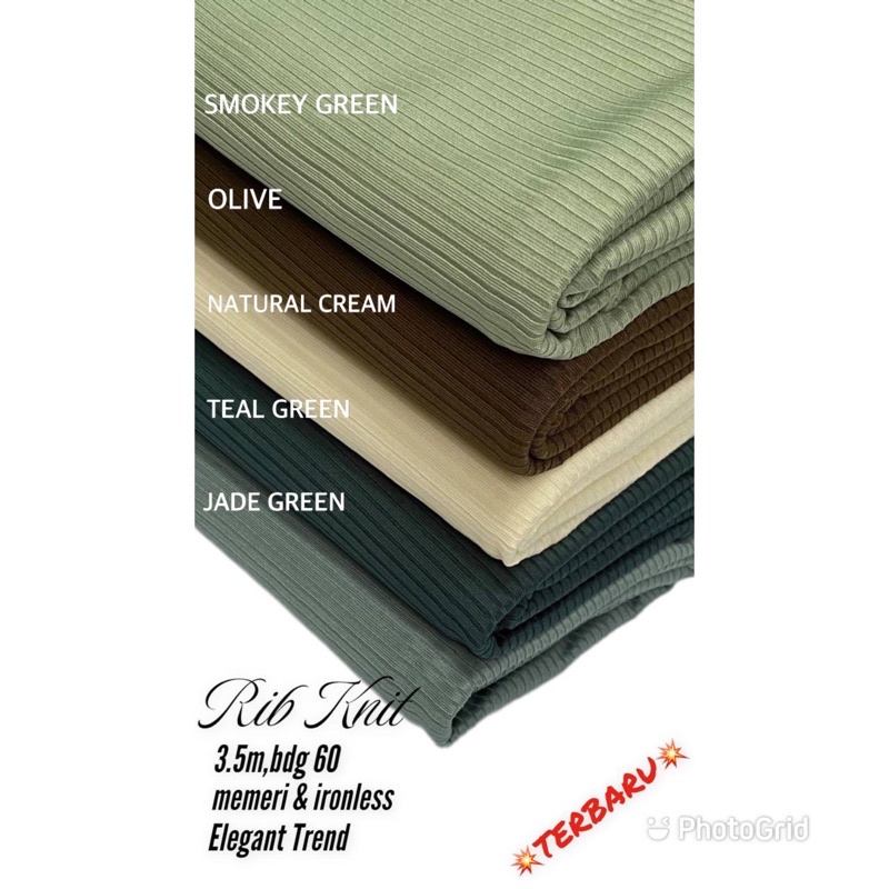 Kain Knit Rib Korea Bidang 60 Kain Cotton knit | Shopee Malaysia
