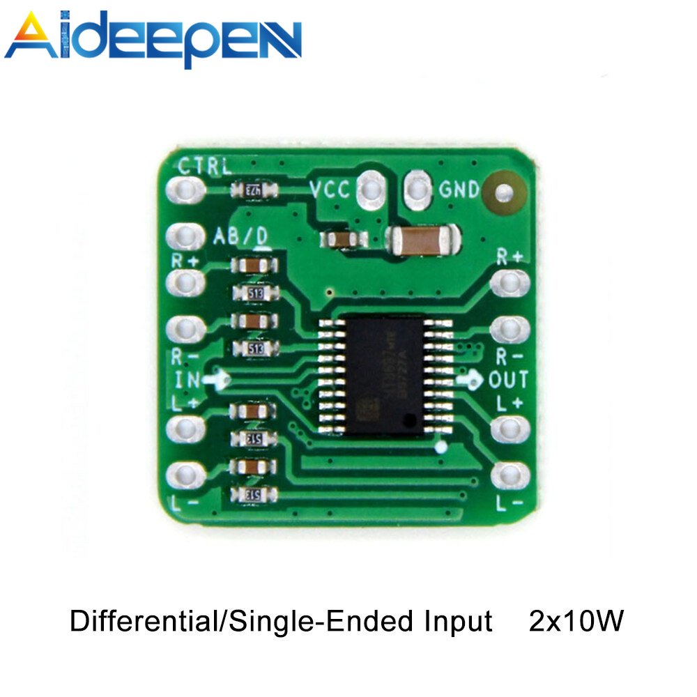 AIDEEPEN Differential Power Amplifier Board 2x10W Digital Class D Audio