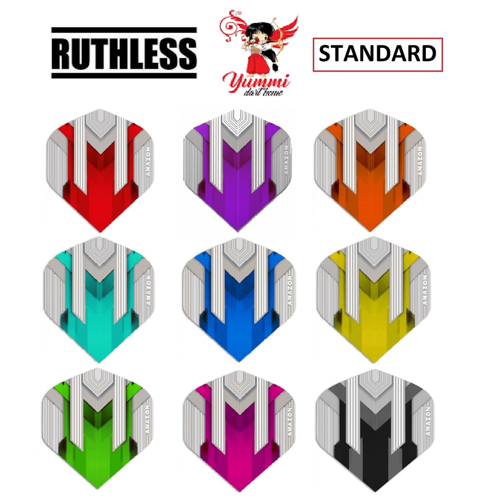 RUTHLESS DART FLIGHT - AMAZON SILVER - STANDARD (9 COLORS AVAILABLE ...