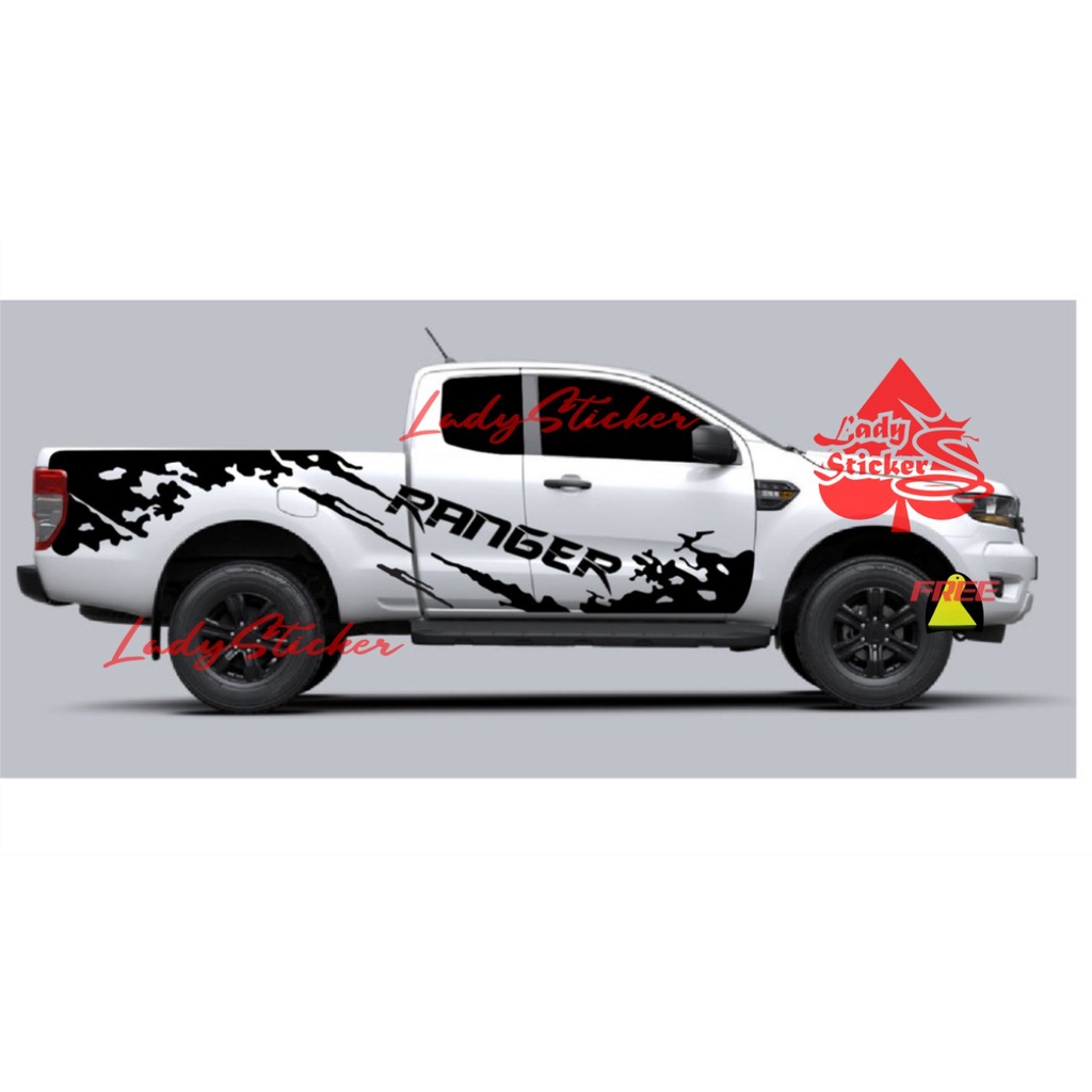 STICKER RANGER CAR STICKER FORD RANGER CAR SIDE BODY STICKER | Shopee ...