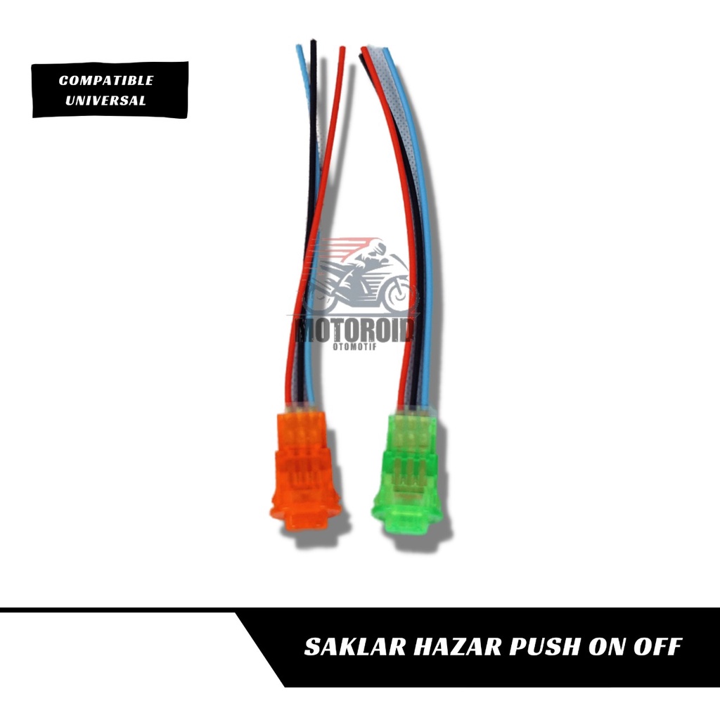 TOMBOL Hazard SWITCH BUTTON PUSH SWITCH LED UNIVERSAL SEN COLOR HONDA ...