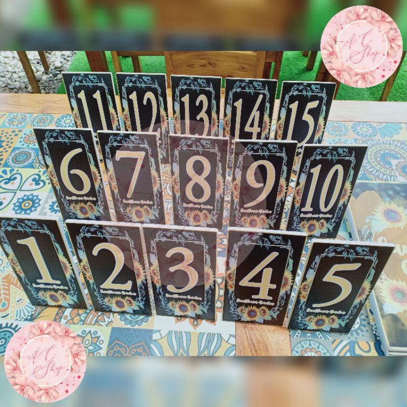 Sintra Board Customized Laminated Menu Board | Table Top Number ...