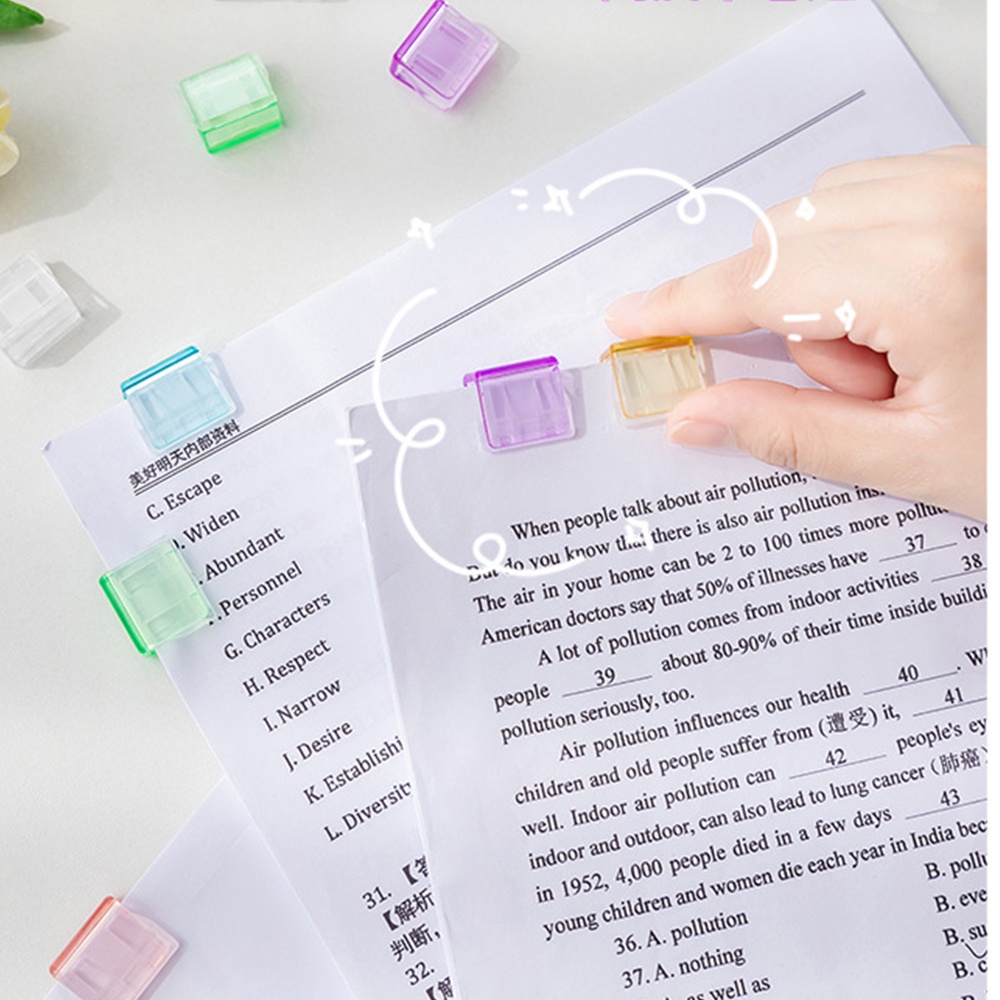 Office File Index Binder Random Clear Test Paper Holder Candy Coloured ...