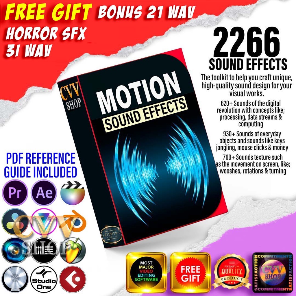 Sound Effects SFX Motion SFX Video Audio Editing 2200+ High