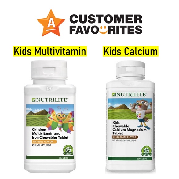 Nutrilite Kids Chewable Calcium Magnesium / Children Multivitamin And