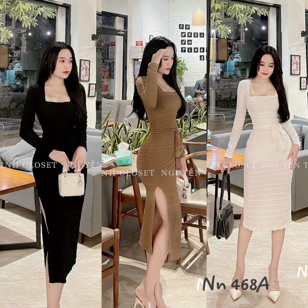 Sexy Square Neck Long Sleeve Bodycon Dress Shows off All Seductive ...