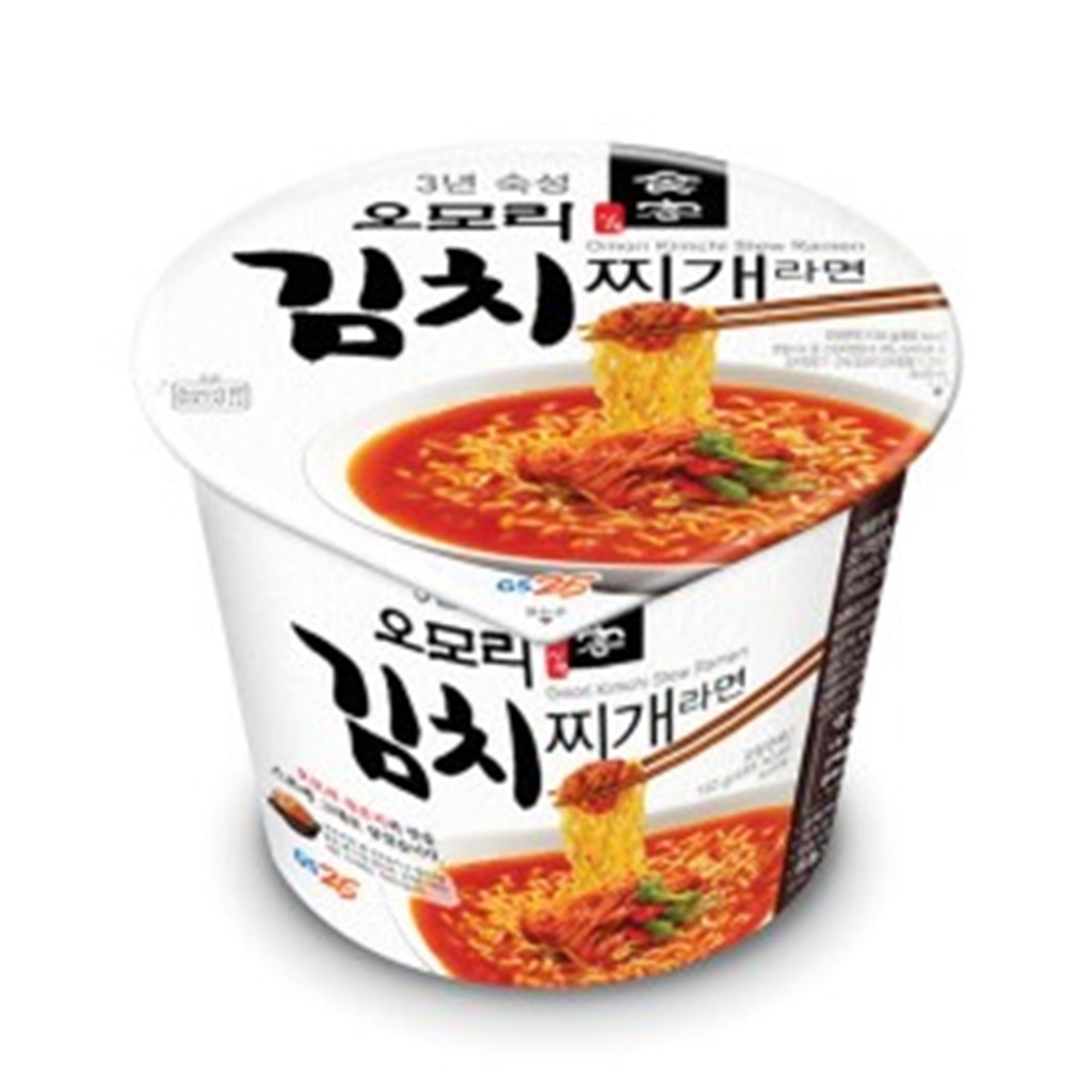 GS25 Omori Kimchi Stew Ramen Cup Noodle 150g, Korean Snack, Kimchi