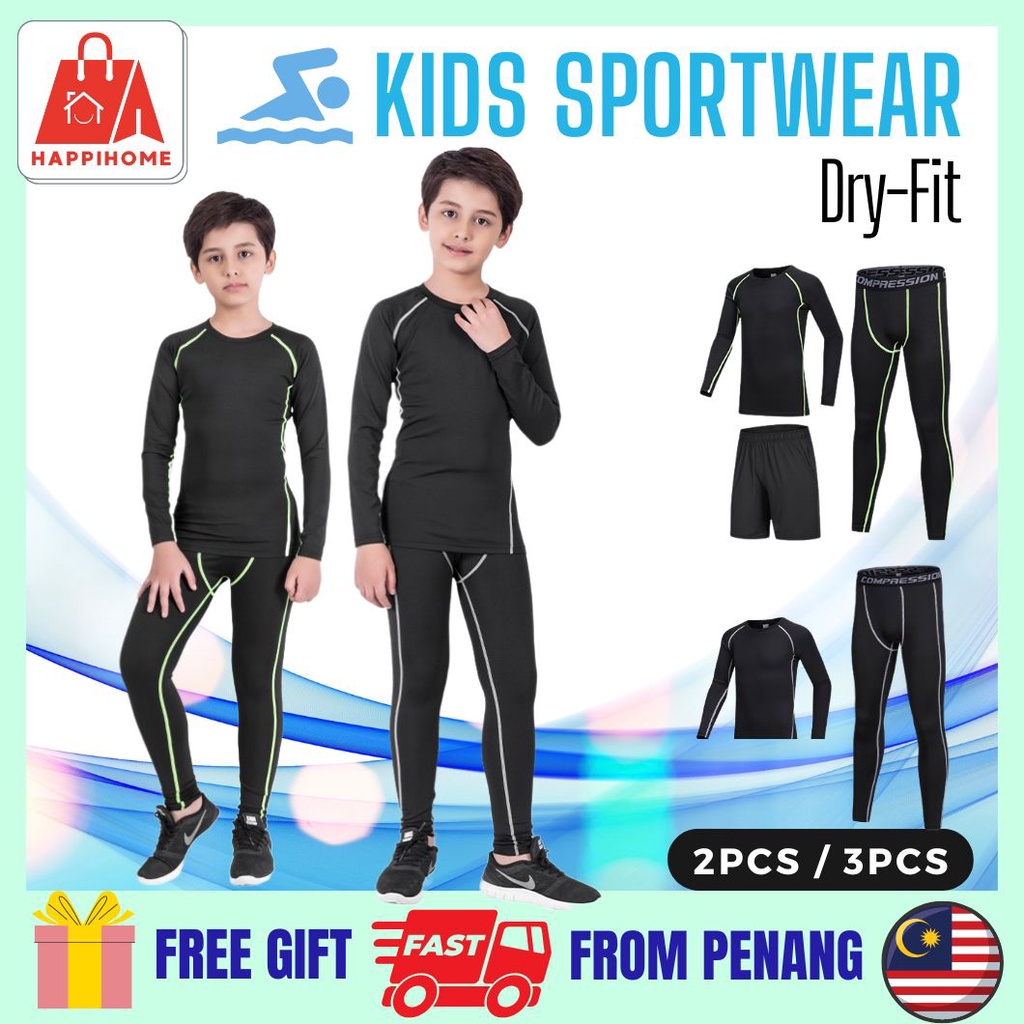 Running Pants Vansydical Kids Sports Tights Boys Compression