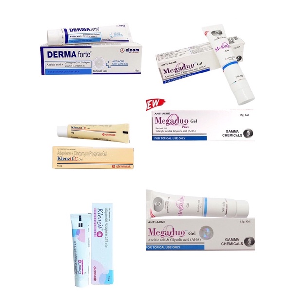 Derma Forte, Klenzit MS, Megadua plus,Klenzit C gel, Acne prevention