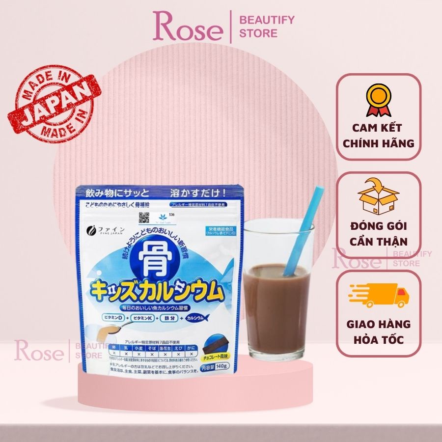 Fine Japan Bone'S Calcium for kids Japanese Cod Calcium Powder Box 140g