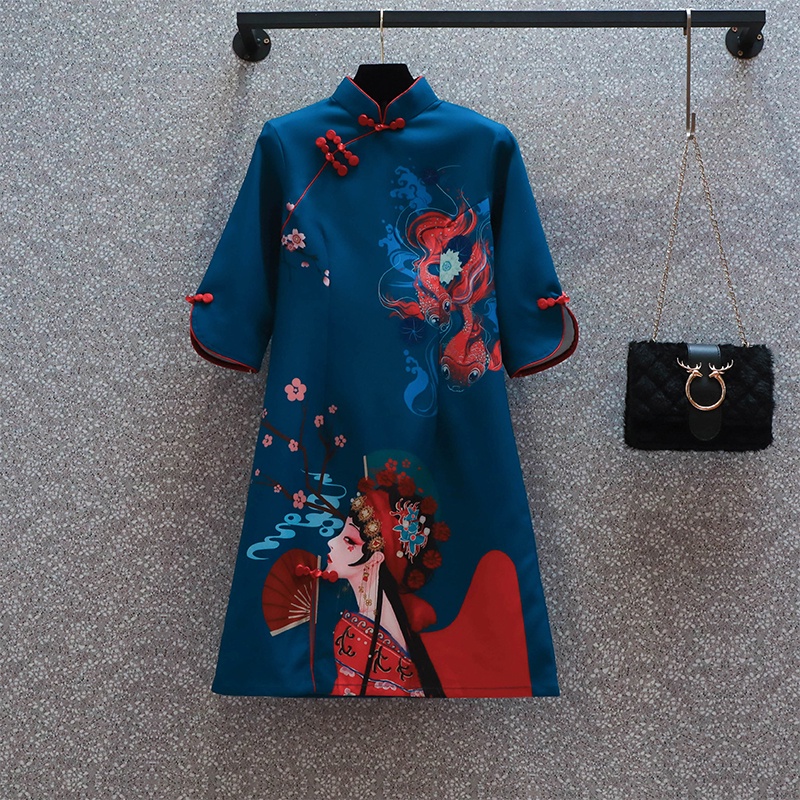 旗袍 Women cheongsam Dress 新年連衣裙 連衣裙 新年连身裙 旗袍改良版連衣裙 2024新年衣 chinese dress ...