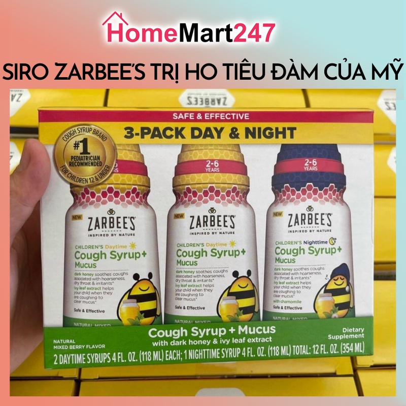 {New Model} ZARBEES SYRUP + MUCUS SYRUP SET 3 Bottles (2 Days + 1 Night ...