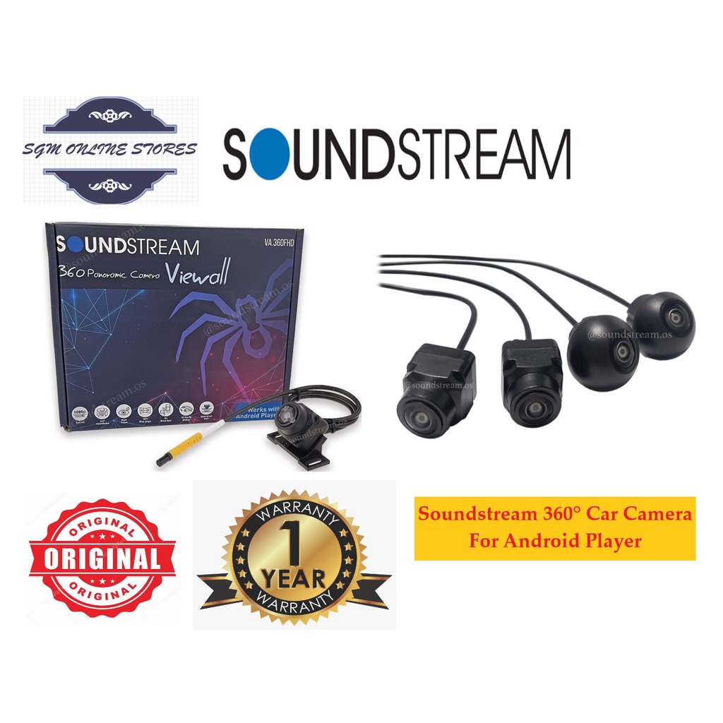 SOUNDSTREAM VA.360FHD 360° Car Camera 3D Seamless Surround View Camera ...