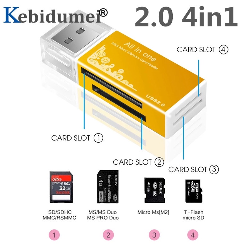 High performance multifunction card reader USB 2.0 SD card reader ...