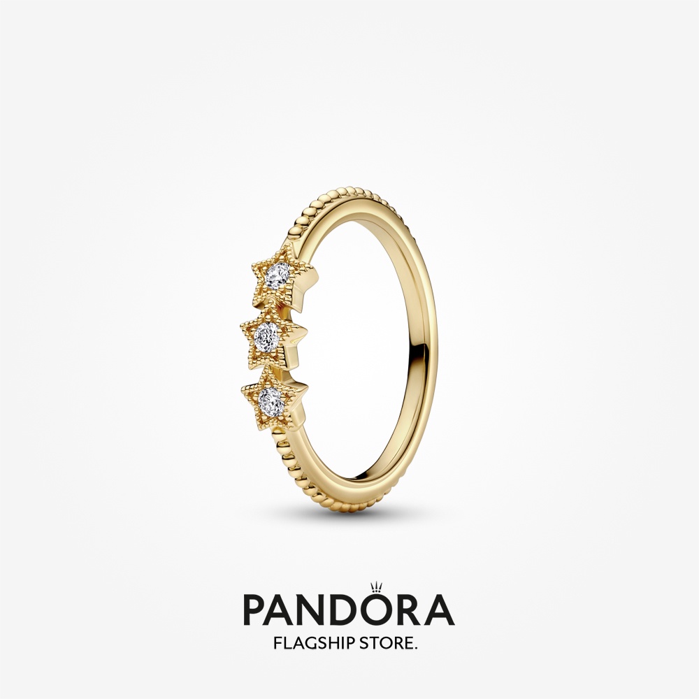 Pandora 14K Gold Plated Celestial Stars Ring | Shopee Malaysia