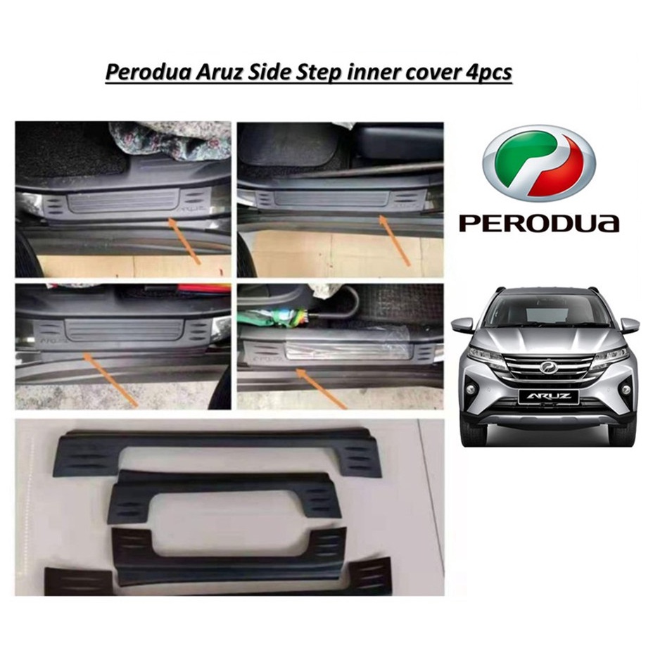DC- Perodua Aruz Side Door Step Inner Cover (Black) | Shopee Malaysia