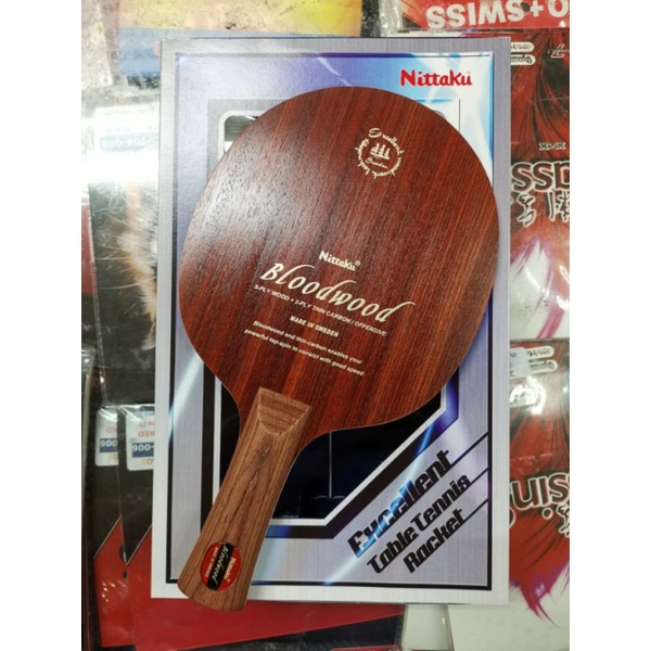 Table Tennis Blade Nittaku Bloodwood FL Carbon / Freegift Nittaku ...