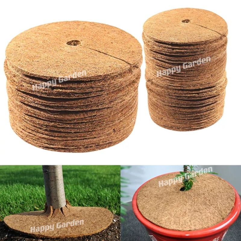Coconut Fibers Liner Mulch Pad Coco Disc Coco Mat Protection Ring Plant