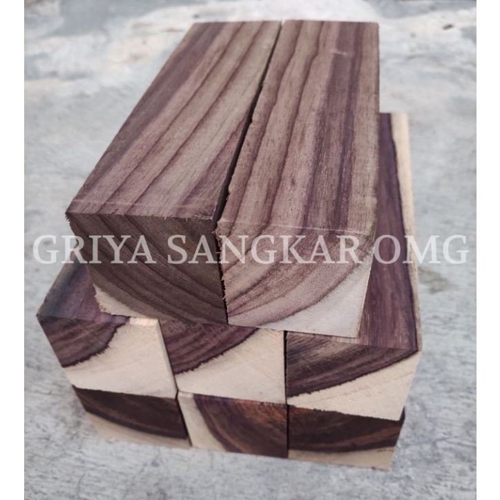 KAYU PUTIH HITAM Black And White Mortar Wood Blocks | Shopee Malaysia