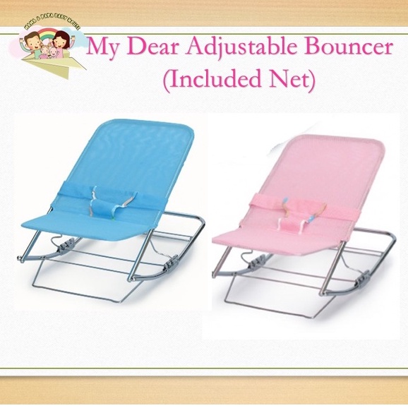 Baby Rocker Rocking + Adjustable Level and Foldable Chrome Baby Bouncer ...