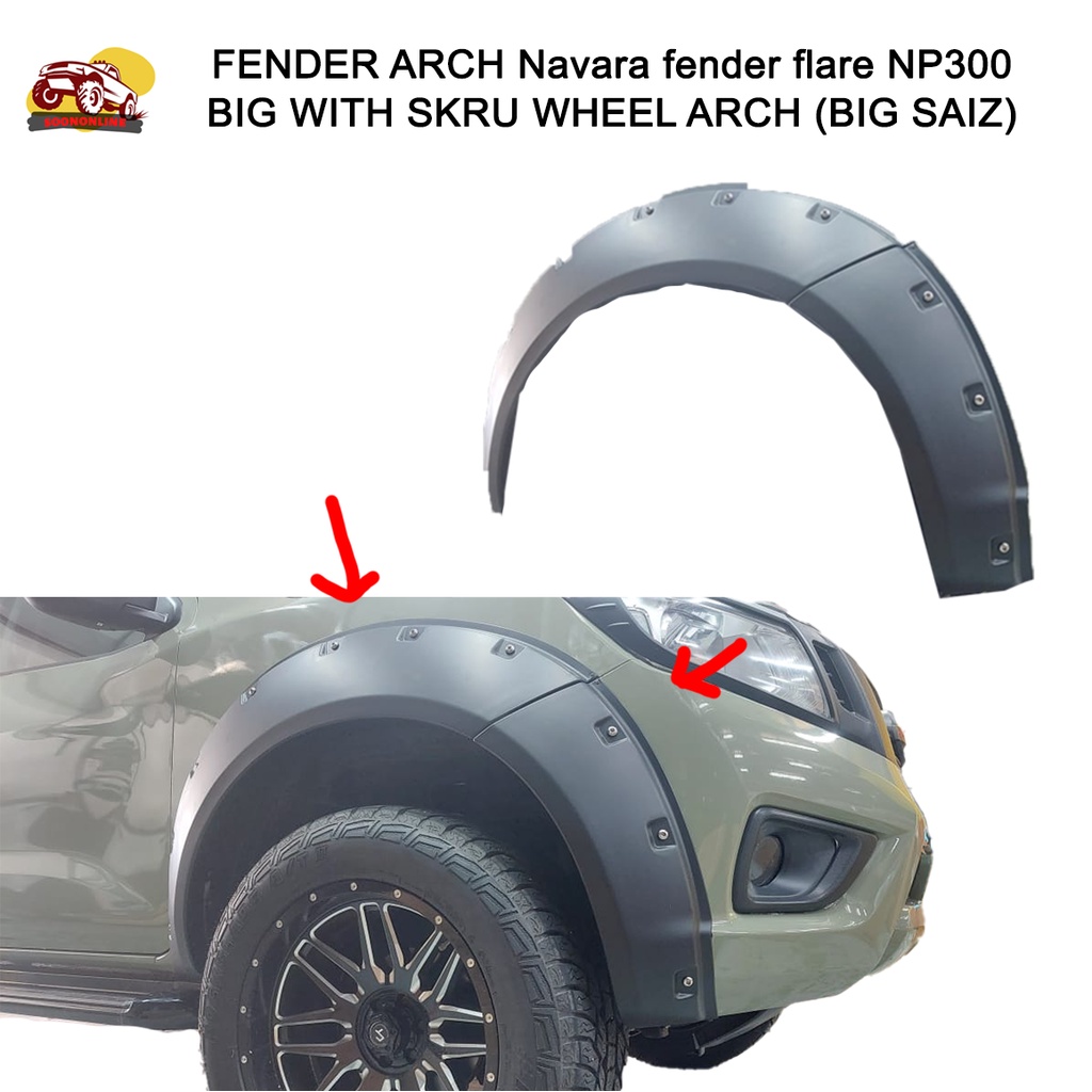 FENDER ARCH Navara fender flare PRO 4X BIG WITH SKRU WHEEL ARCH (BIG