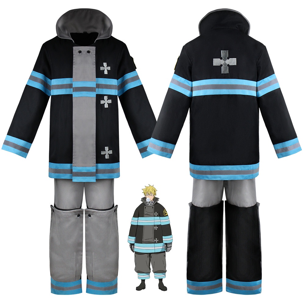 Anime Fire Force Shinra Kusakabe Cosplay Costume Enn Enen No Shouboutai ...