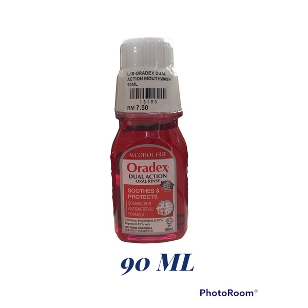 ORADEX DUAL ACTION ORAL RINSE 90ML WITH ANTIBACTERIAL ACTION (PREVENT