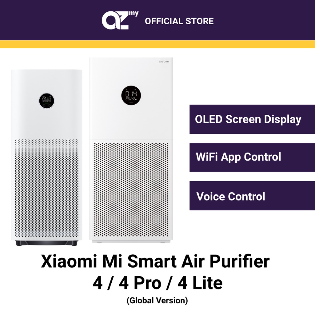 (Global Version) Xiaomi Mi Smart Air Purifier 4 / 4 Pro / 4 Lite [OLED ...