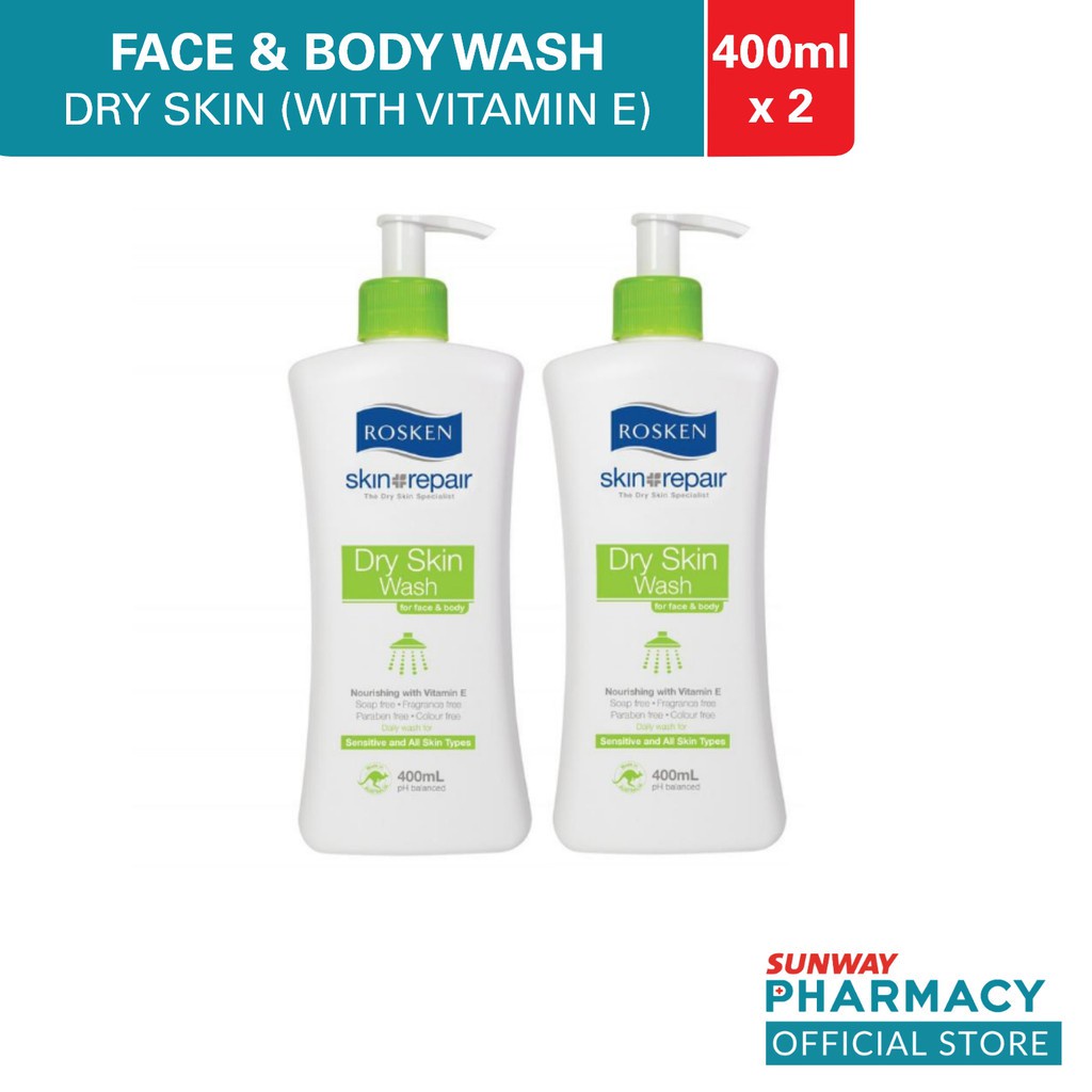 Rosken Skin Repair Dry Skin Wash (400ml x 2) Shopee Malaysia