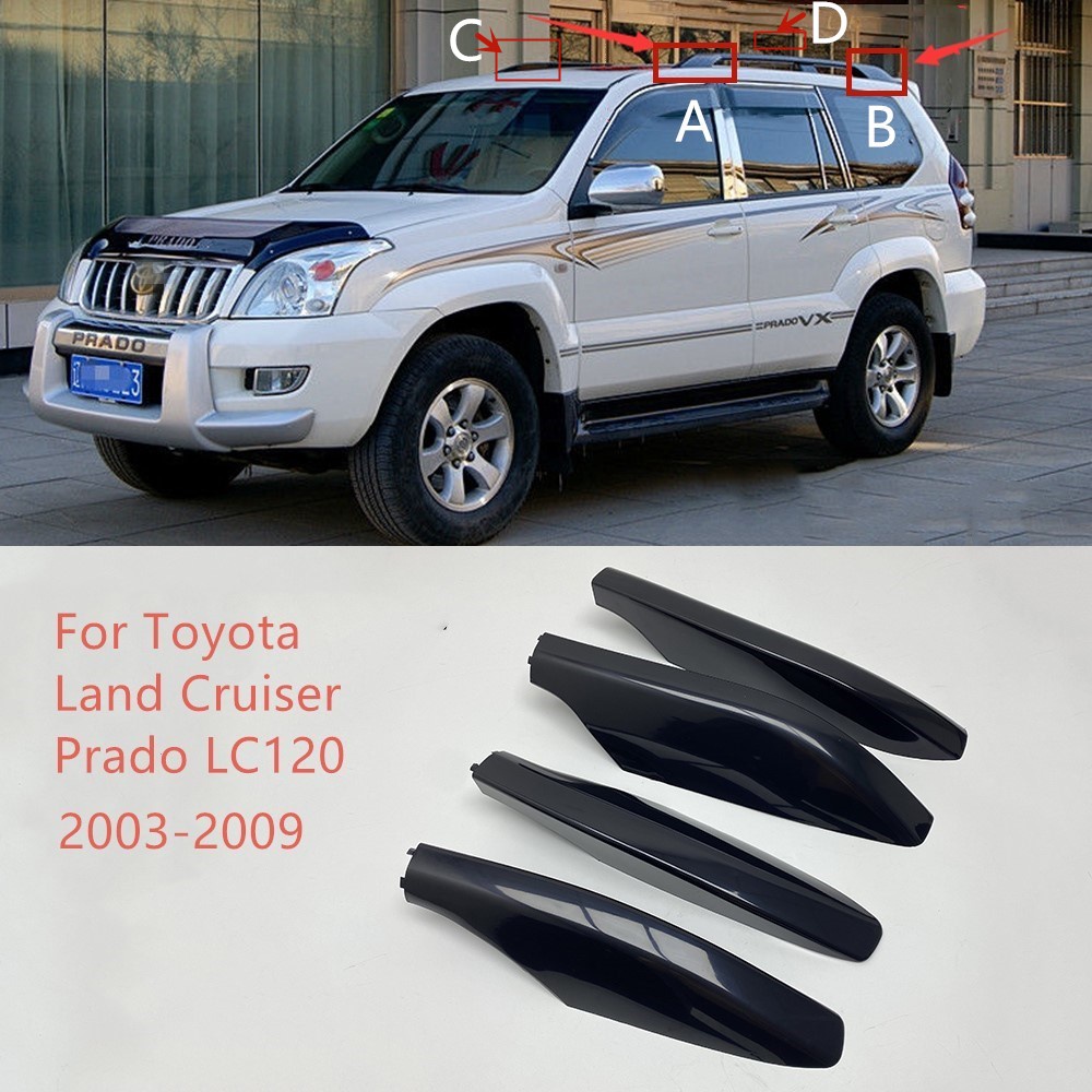 Couvercle Rail De Toit Pour Toyota Land Cruiser Prado LC120 (2003-2009) - 1 Pièce Droit Arrière