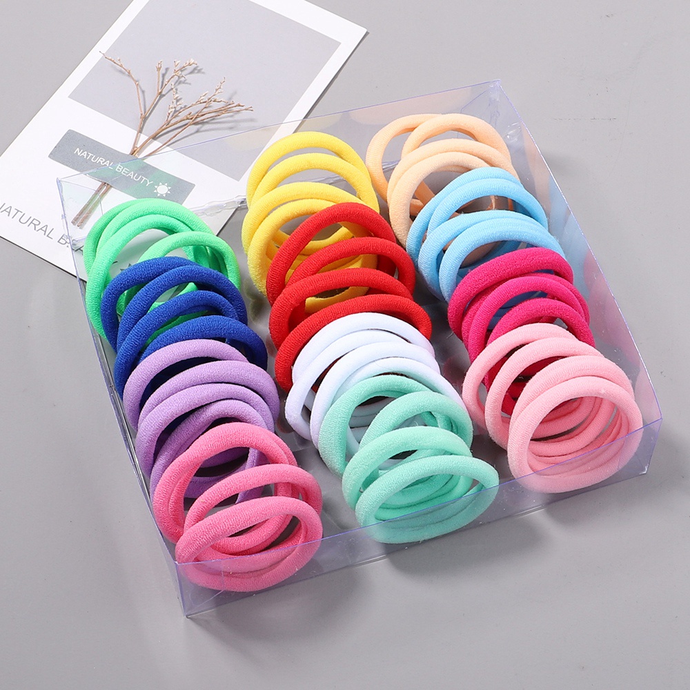 30 Pieces Set Women's Elastic Sweet Hair Band Girls' Colorful Nylon 