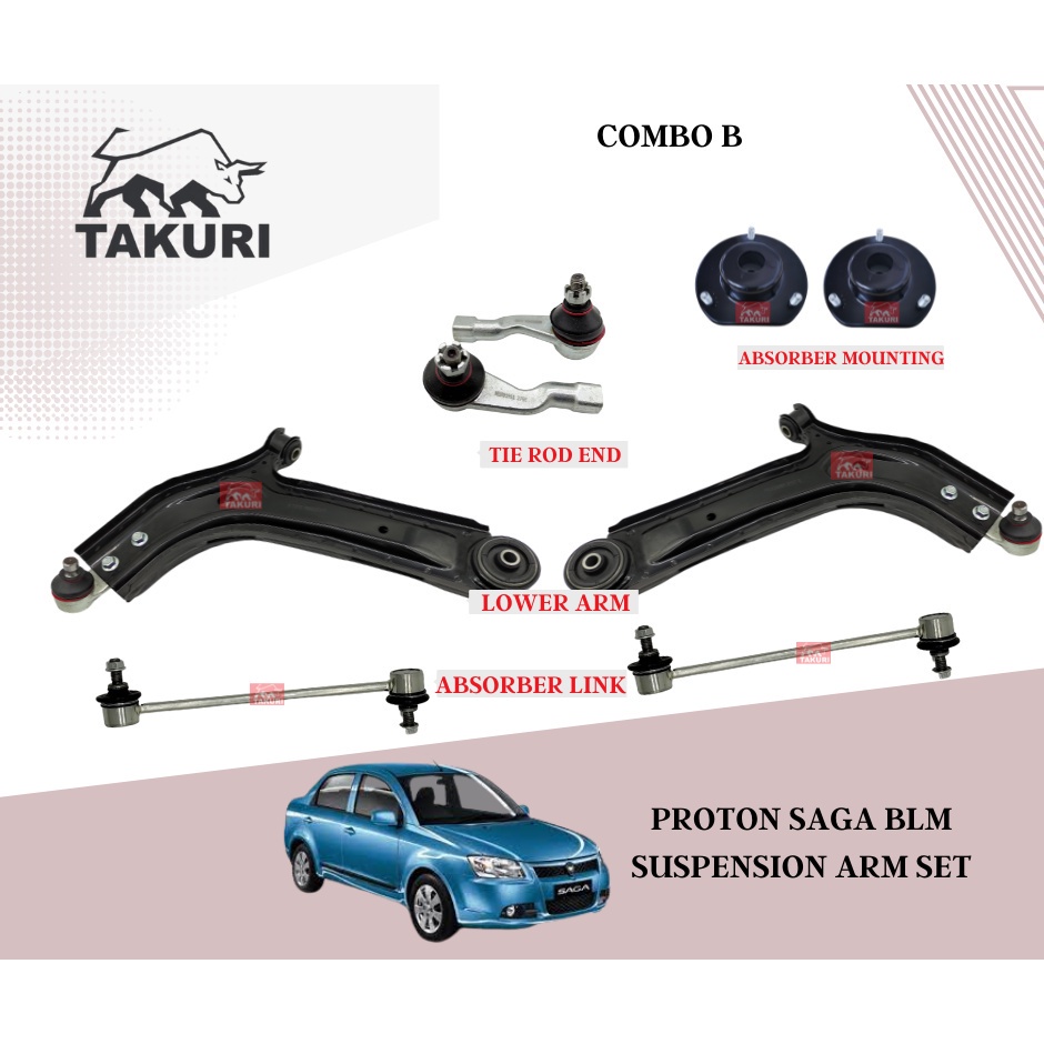 TAKURI PROTON SAGA BLM FLX LOWER ARM STABILIZER LINK ABSORBER MOUNTING