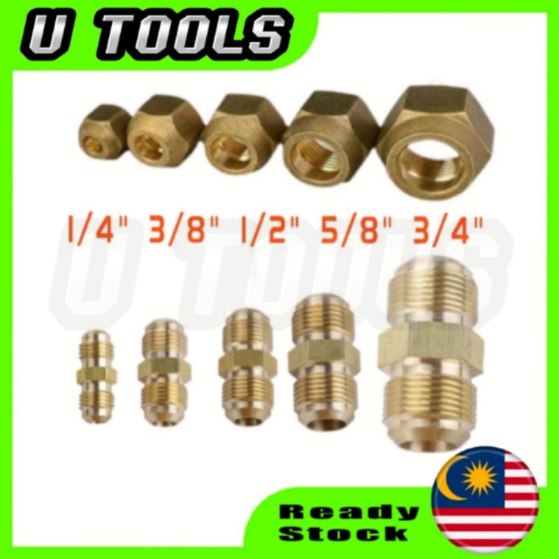 Copper Pipe Flare Nut Union Air Conditioner Flare Nut Copper Union