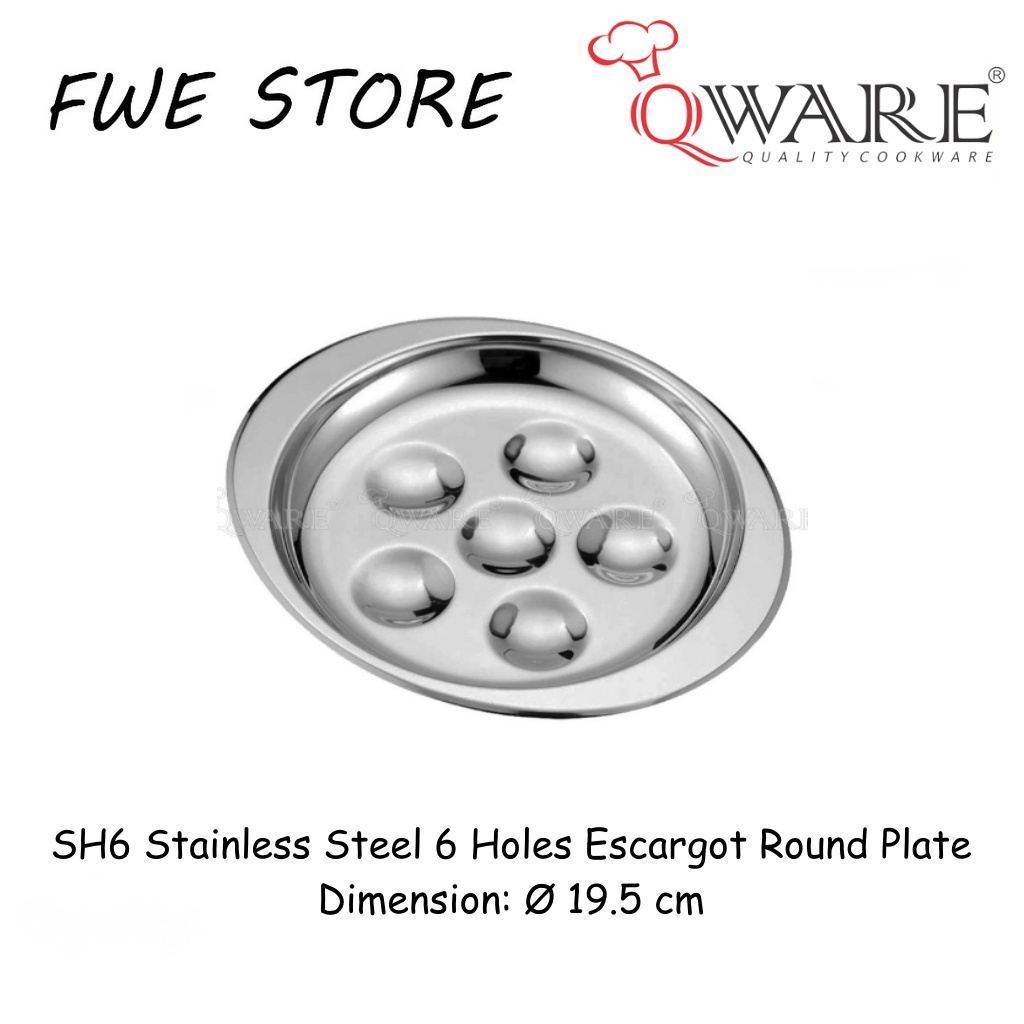 Qware Stainless Steel Escargot Square Plate Western Food Restaurant