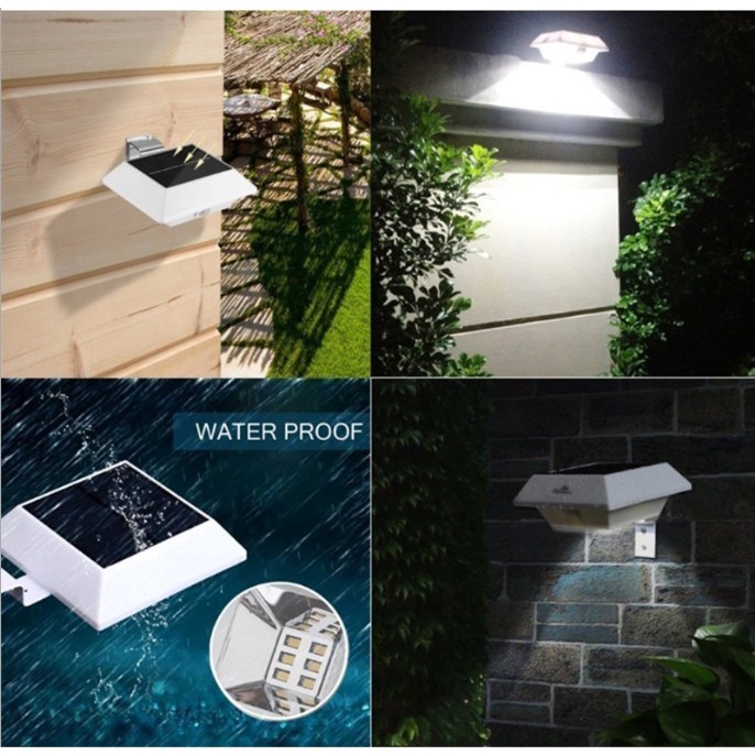 6-LED Solar Gutter Light Outdoor/Garden/Wall/Fence/Pathway Solar ...