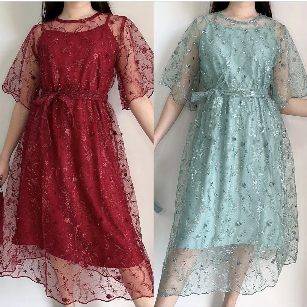 MERAH Velvet SET | The Latest Korean Style 2022 Christmas Party DRESS ...