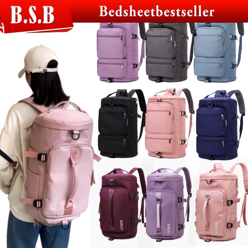 BSB 3 Ways Carry Duffel Backpack Water Resistant Wet Pocket Shoes ...