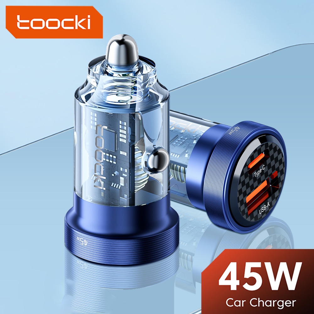 Toocki Mini Type C Car Charger Quick Charge 4.0 QC PD 3.0 SCP 5A USB