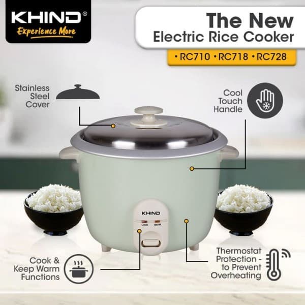 KHIND Rice Cooker RC710 RC718 RC728 (RANDOM COLOUR) / Periuk Nasi ...