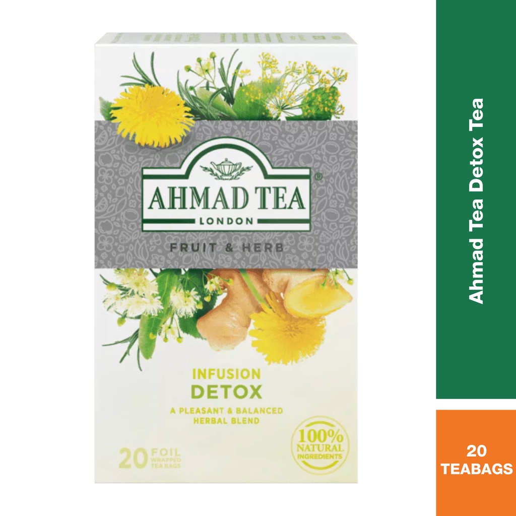 Ahmad Tea Detox Infusion (20 Teabags) Halal Certified Shopee Malaysia