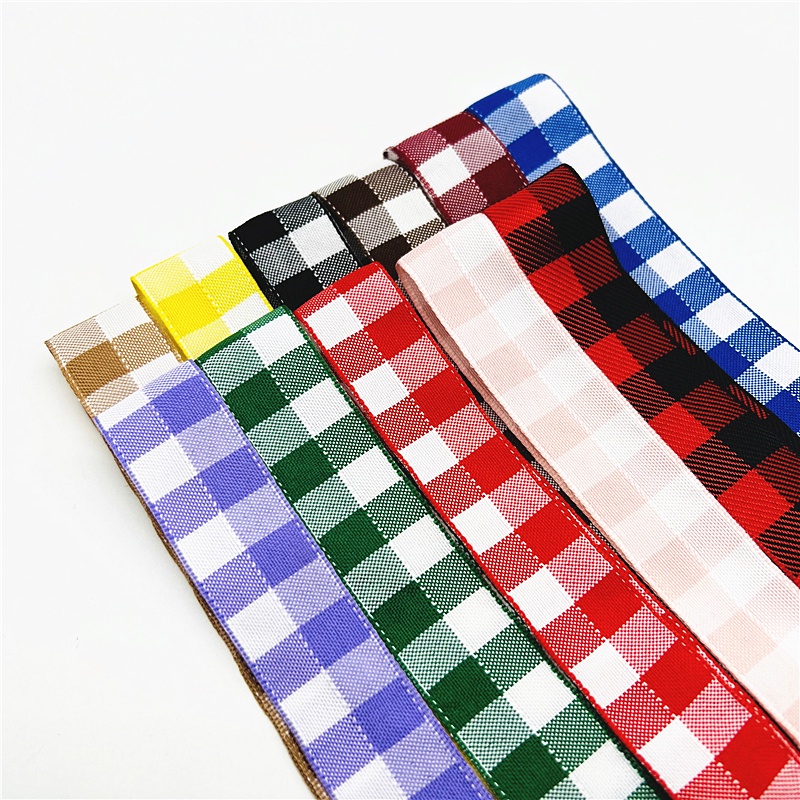5yards 25mm Checkerboard Plaid Ribbon Handmade Ribbon For Bow Party ...