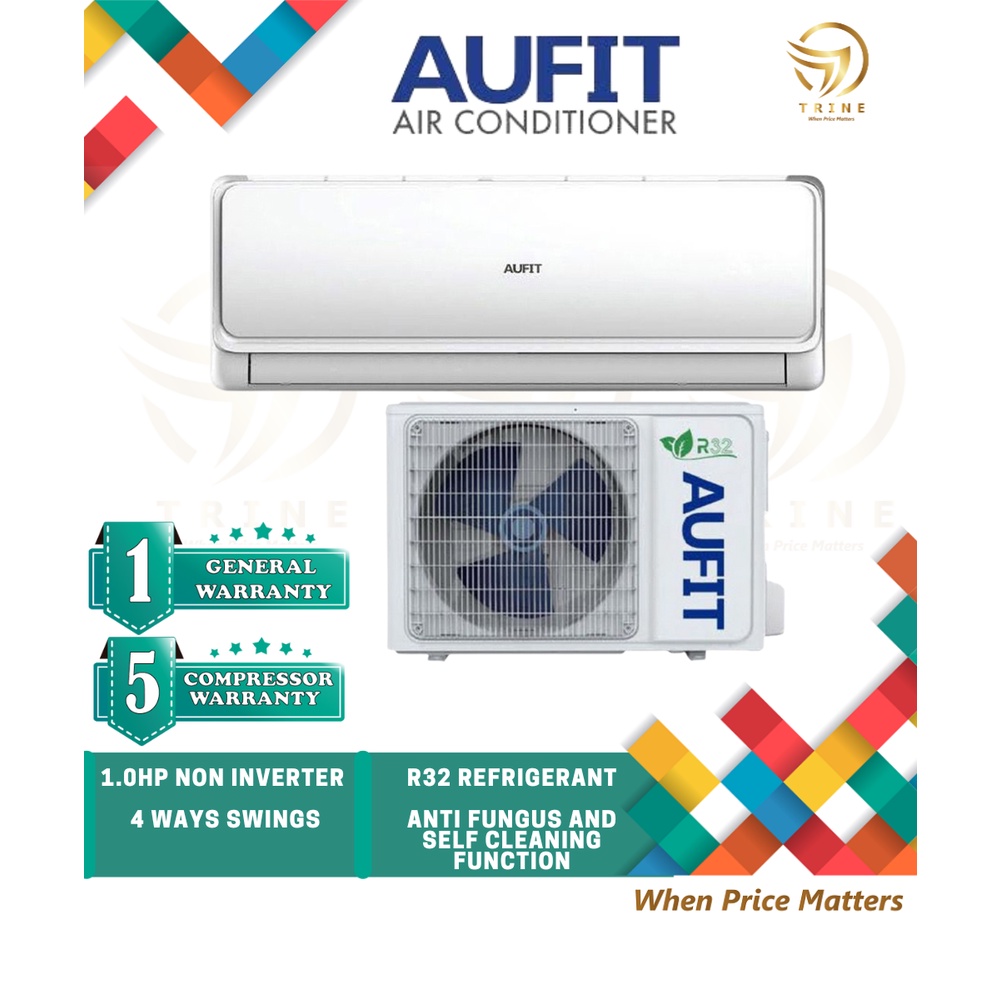 Aufit 1.0HP Aircond Standard NonInverter R32 GAS (FL Series) Air
