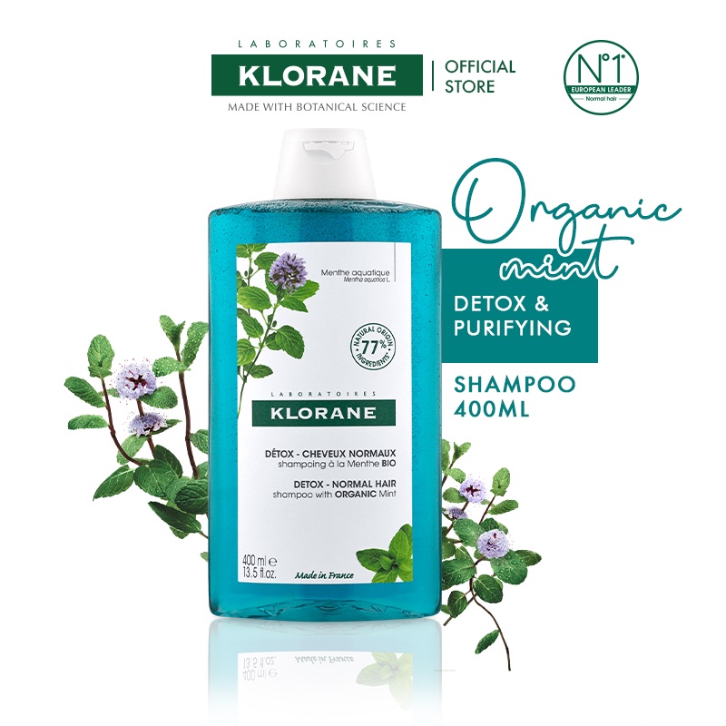 Klorane Aquatic Mint Shampoo Scalp Detox (400ml) Shopee Malaysia
