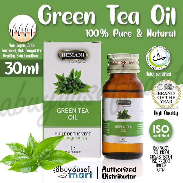Hemani Green Tea Oil 30ml Minyak Teh Hijau Stretch Marks, Hair