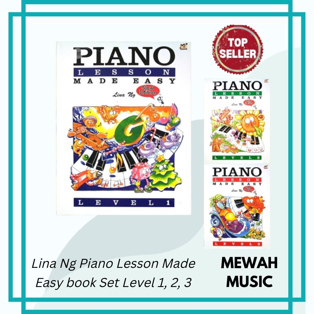 Lina Ng Piano Lesson Made Easy book Set Level 1, 2, 3 Shopee Malaysia
