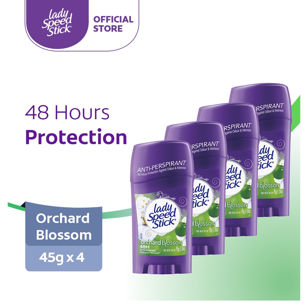 Lady Speed Stick Orchard Blossom Deodorant 45g [Bundle Of 4] Value Deal