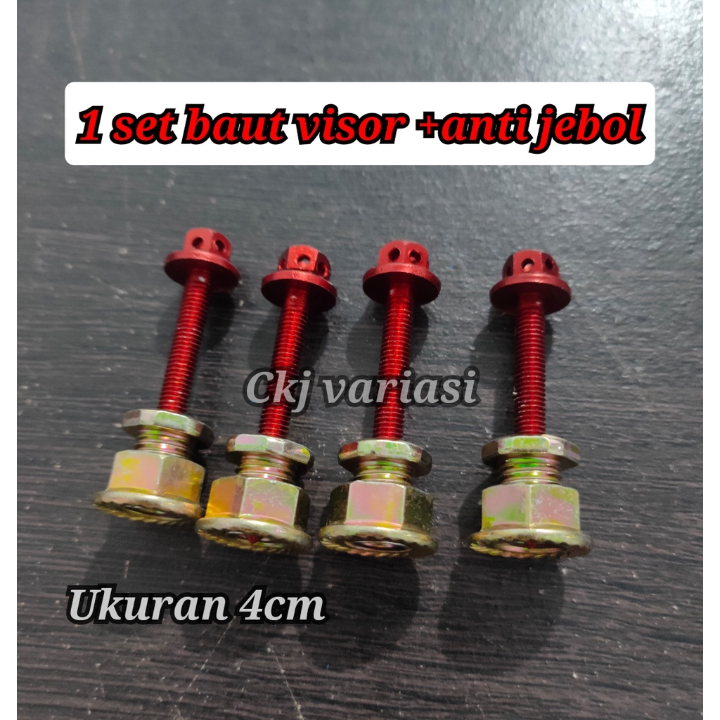 MERAH 4 anti-break bolts + 4 red probot bolts for installing nmax and ...